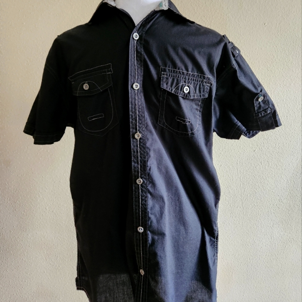 Drill Black Detailed Black Shirt
